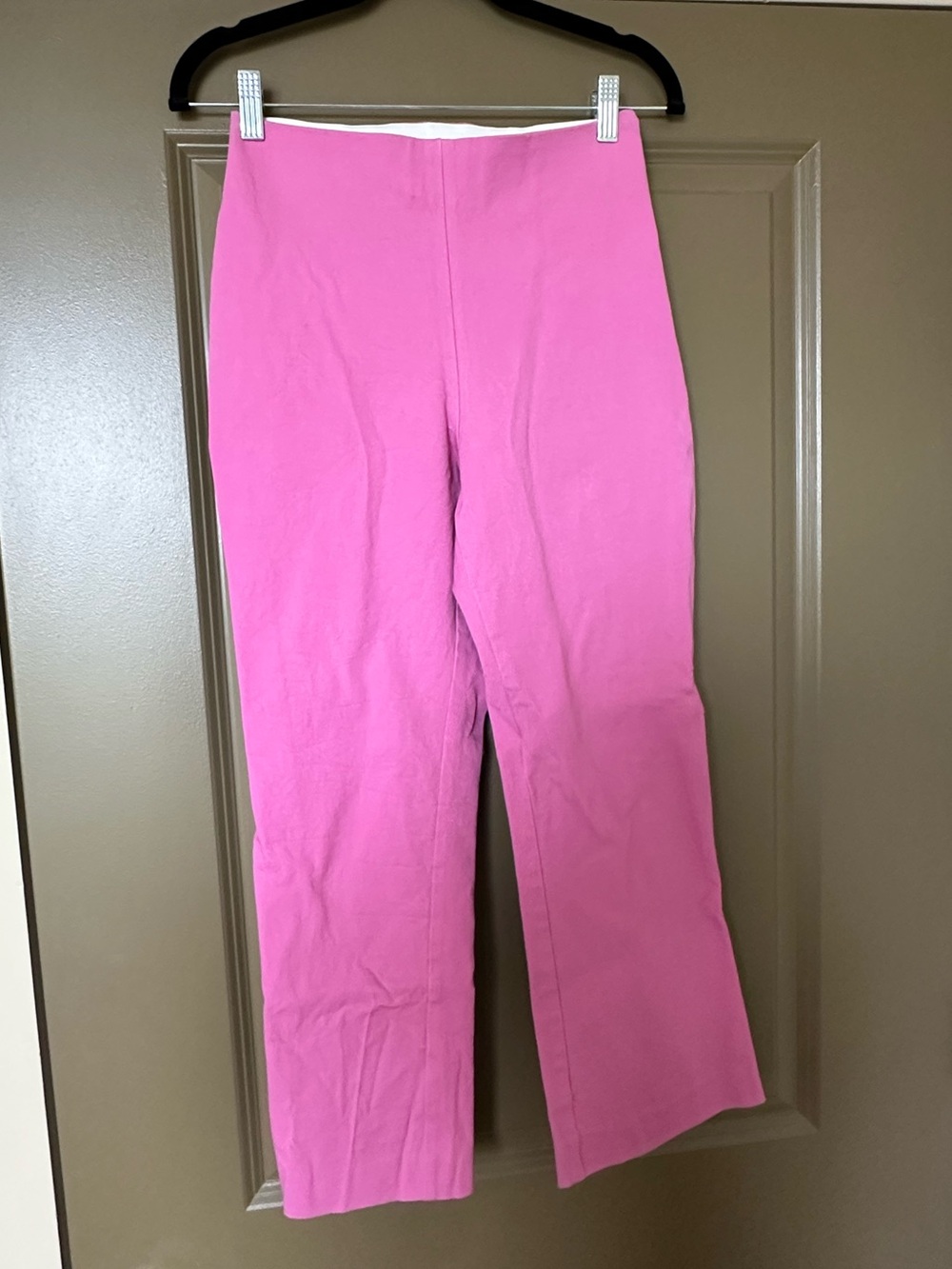 Bright Pink High-Waist Straight Leg Pants Size 4